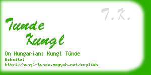 tunde kungl business card